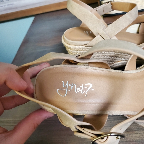 Y NOT Strappy Espadrille Wedge Sandals Summer Vacation womens sz 8 - Picture 2 of 8